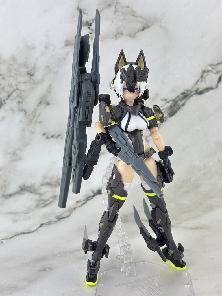 No.007-2 ハンドガン+ロングライフルアタッチメントVer.2 3dプリンター出力品ガレージキット