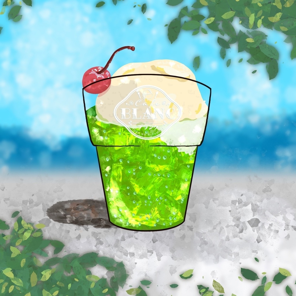 Cafe Blancグラス&コルクコースター