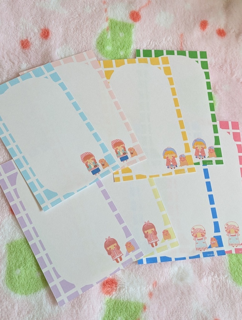 ぽっぽバラちゃんmemo チェック柄