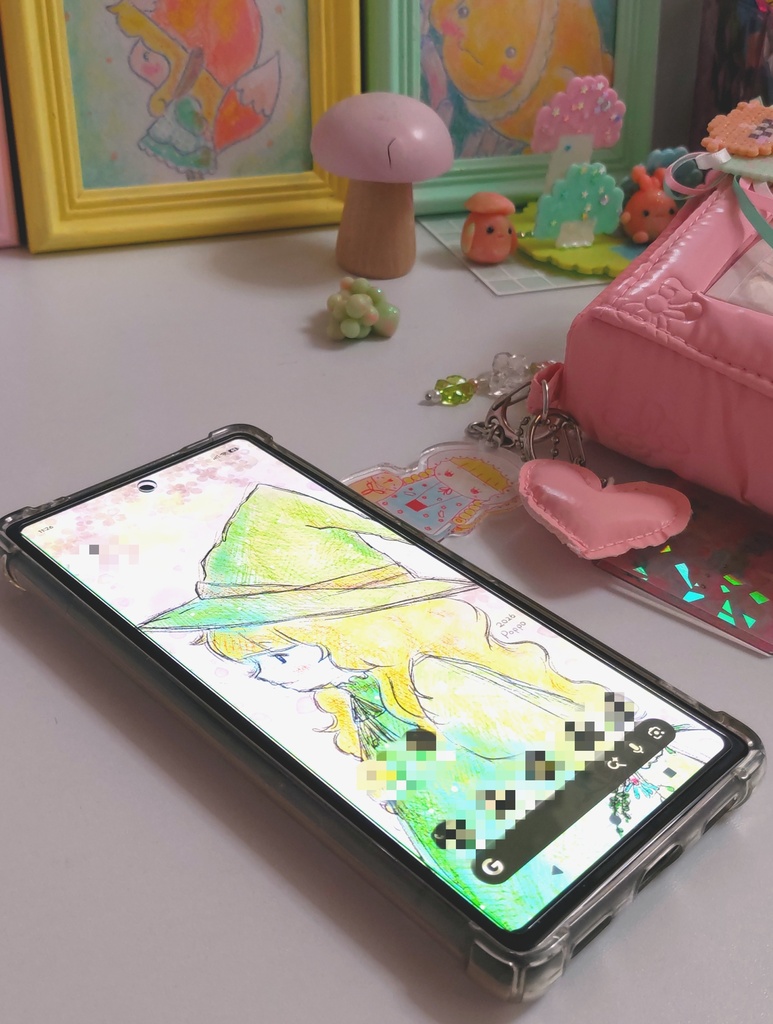 まじない人のぽっぽ🌸スマホ壁紙(デジタルイラスト)