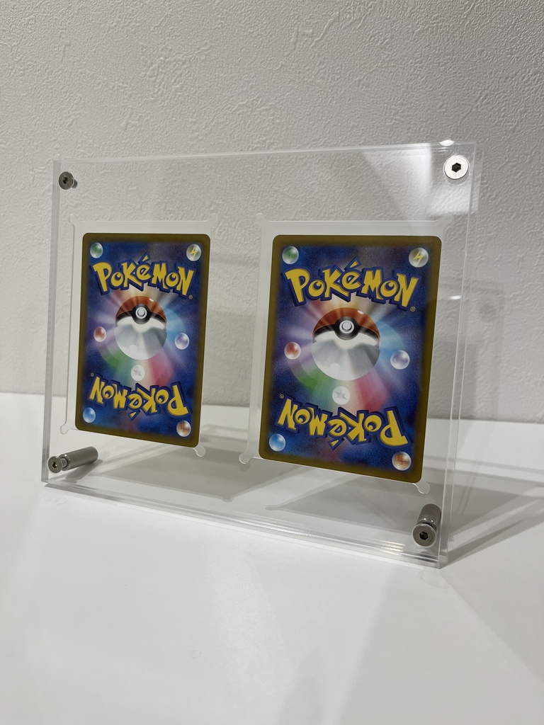ポケモンカード ディスプレイフレーム アクリルローダー カードローダー 2連