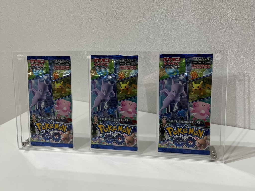 ポケモンカード パックホルダー 3連 ディスプレイフレーム 未開封パック用