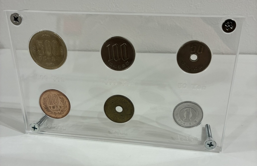 現行硬貨 アクリル コインケース コレクション用　ディスプレイケース