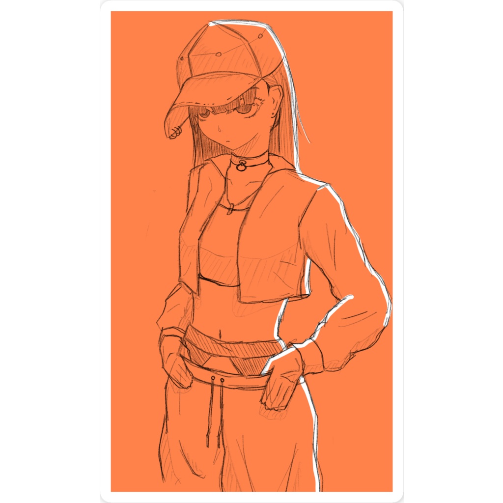 【スマホステッカー】視線 ①と②