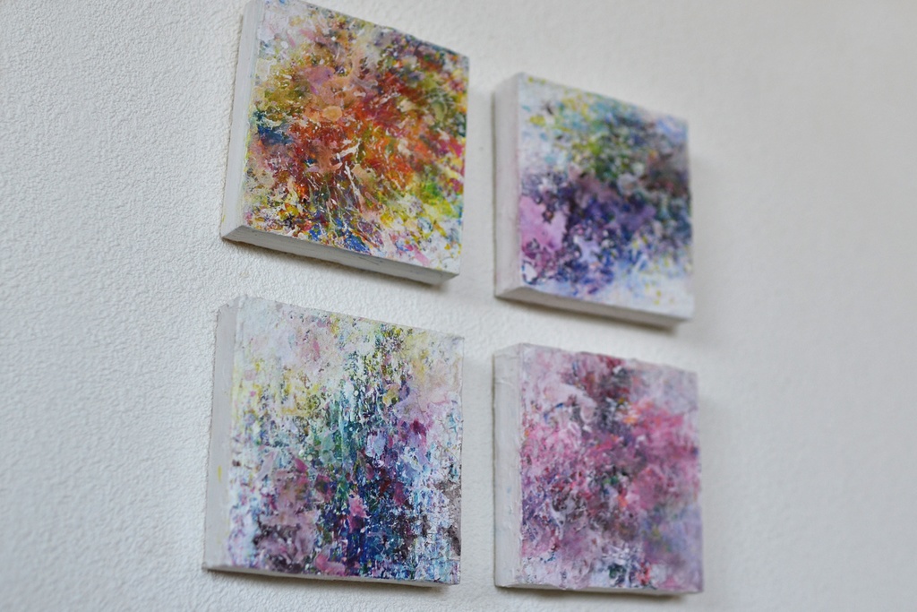 原画 6 ミニアート 絵画 抽象画 日本画 インテリアアート