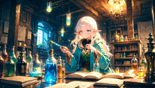 4_08_魔法実験室 - 青き光のレシピ_The Magical Laboratory - Recipe of the Azure Glow