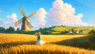 6_08_金色の野を歩くひとり_Alone in the Golden Field