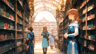 6_15_図書の森に差す光_Whispers of Light and Lore
