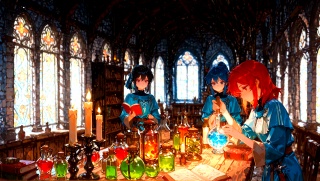 8_03_蒸留と変成の錬金実験_The Alchemical Trial of Distillation and Transmutation
