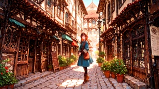 11_09_朝光に染まる街角で_At a Street Corner Bathed in Morning Light