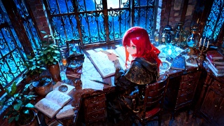 01_06_月明かりの書斎_Moonlit Study