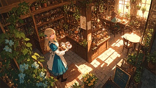 05_06_夕暮れ前のティータイム_Evening Tea Before Sunset