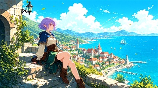 05_08_蒼海を見渡す丘_Hill Over the Azure Sea