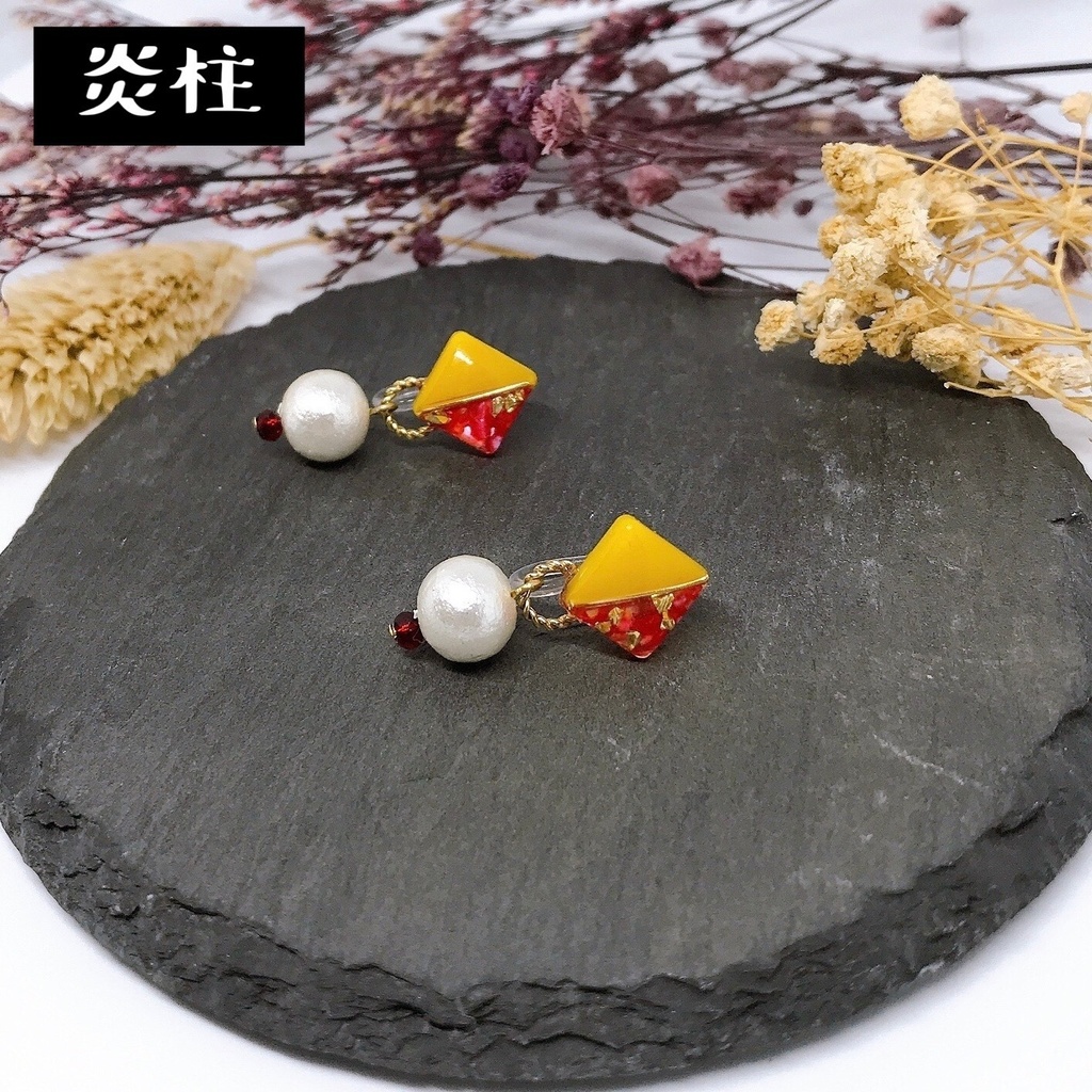 鬼滅の刃 小ぶりツートーンピアス/イヤリング