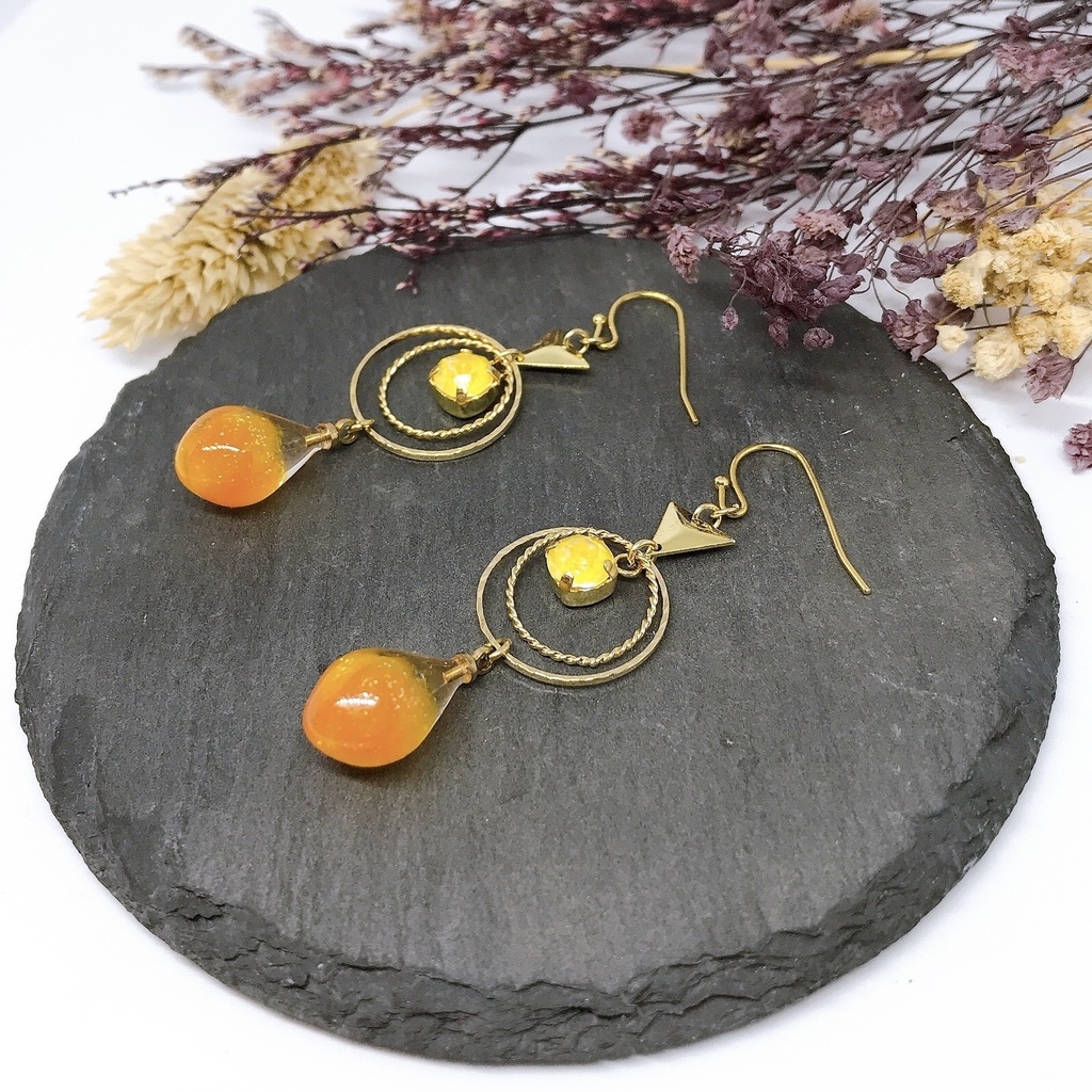 しずくレジンピアス/イヤリング(炭治郎・善逸)