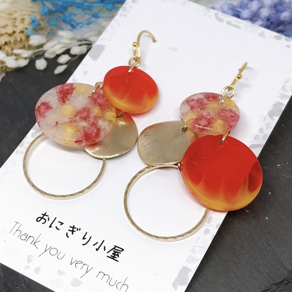 炎柱*レジンピアス/イヤリング