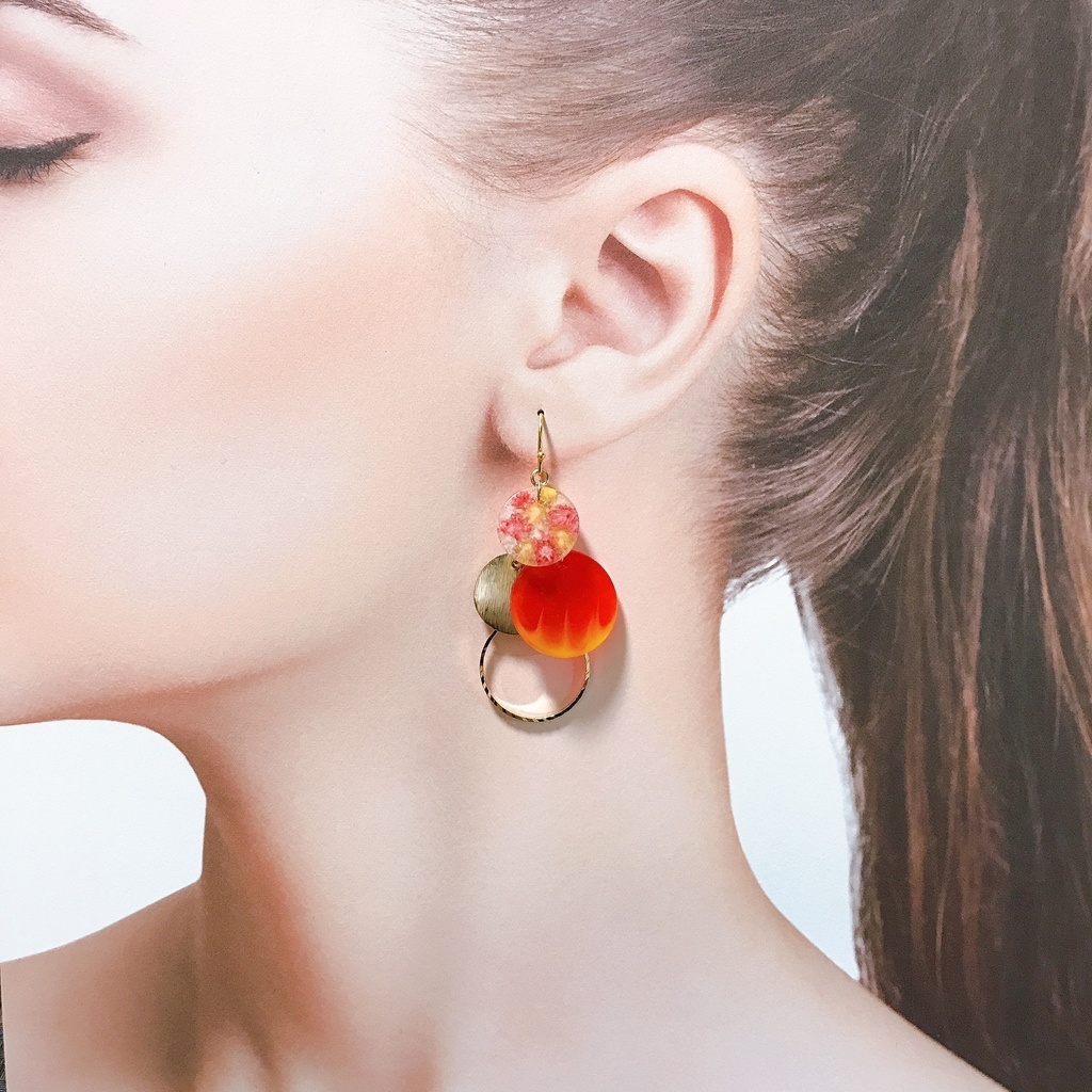 炎柱*レジンピアス/イヤリング