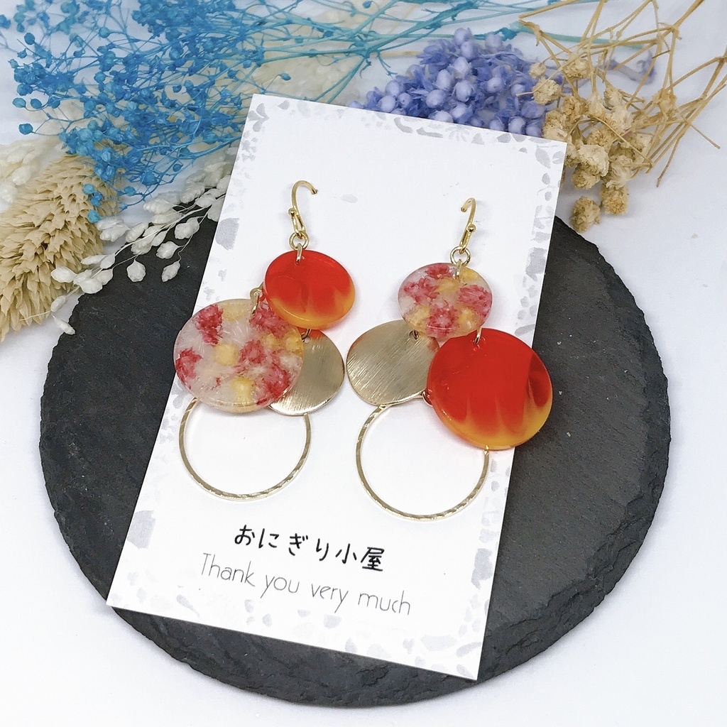 炎柱*レジンピアス/イヤリング
