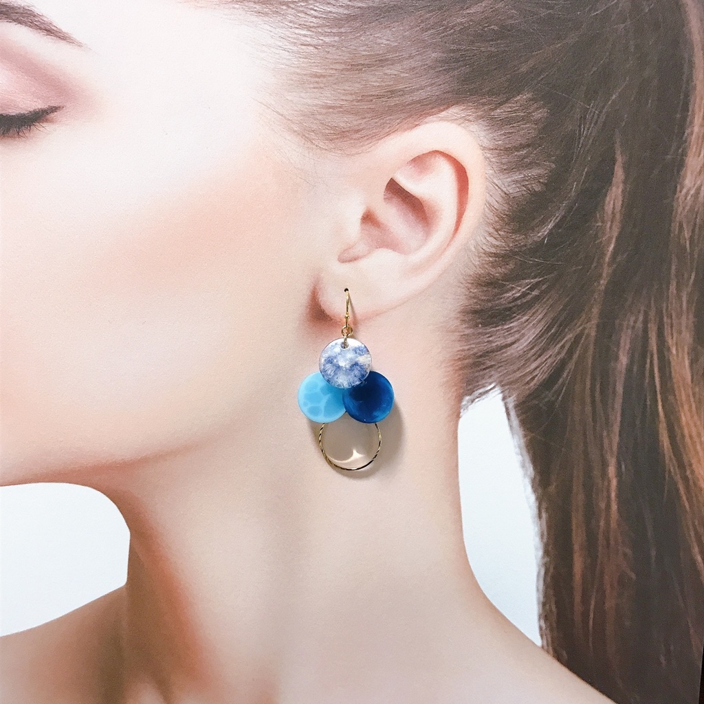 水柱*レジンピアス/イヤリング