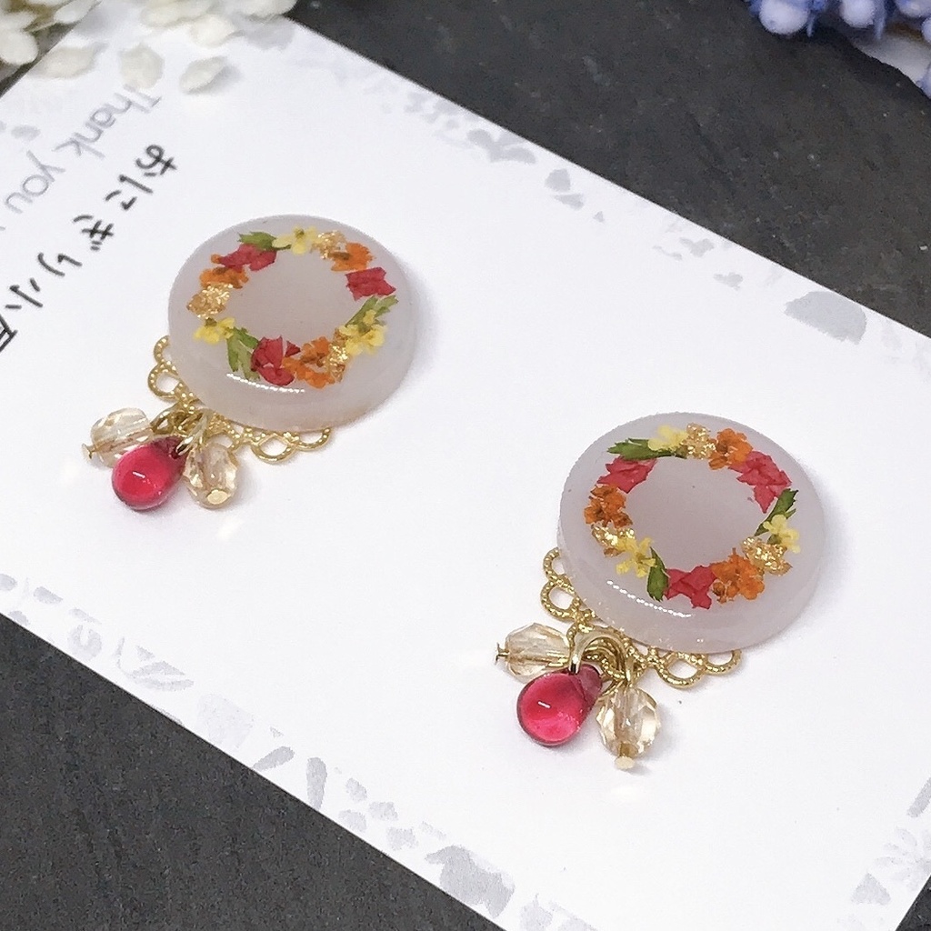 鬼滅の刃*お花のサークルピアス