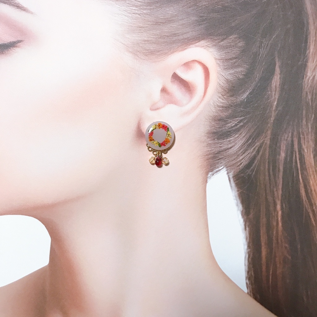 鬼滅の刃*お花のサークルピアス