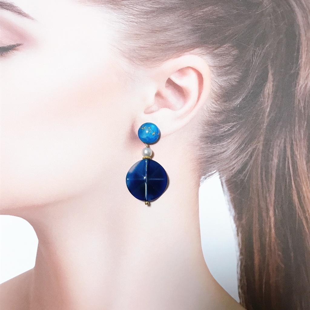 鬼滅の刃*レジン×ウェーブパーツピアス