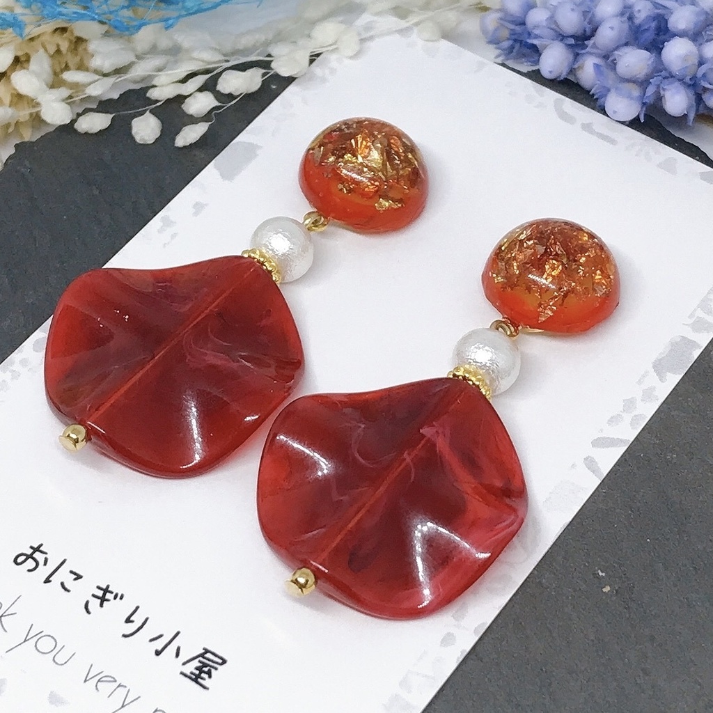 鬼滅の刃*レジン×ウェーブパーツピアス