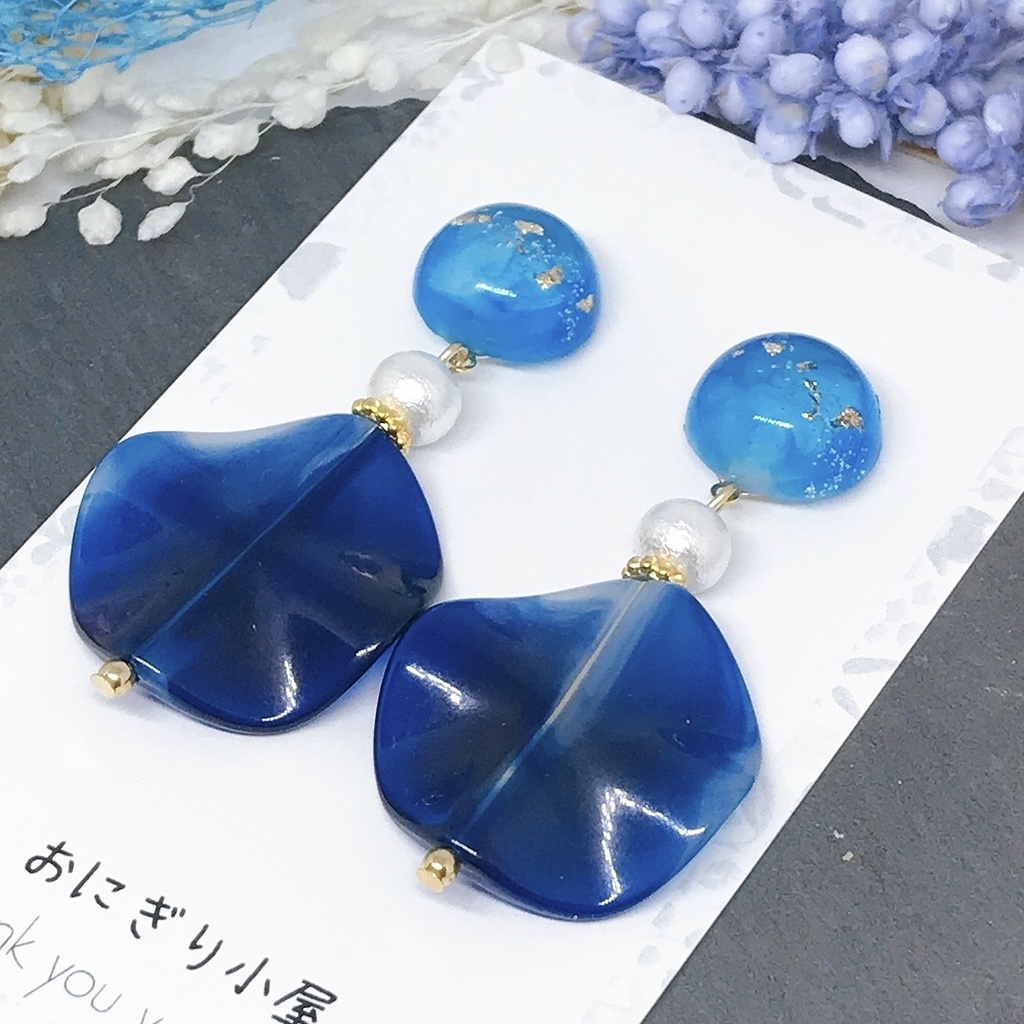 鬼滅の刃*レジン×ウェーブパーツピアス