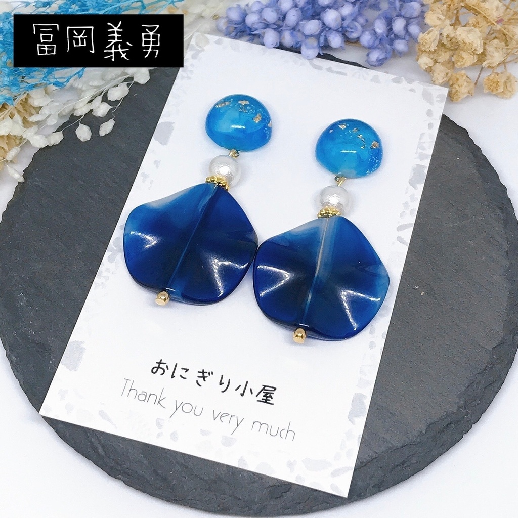 鬼滅の刃*レジン×ウェーブパーツピアス