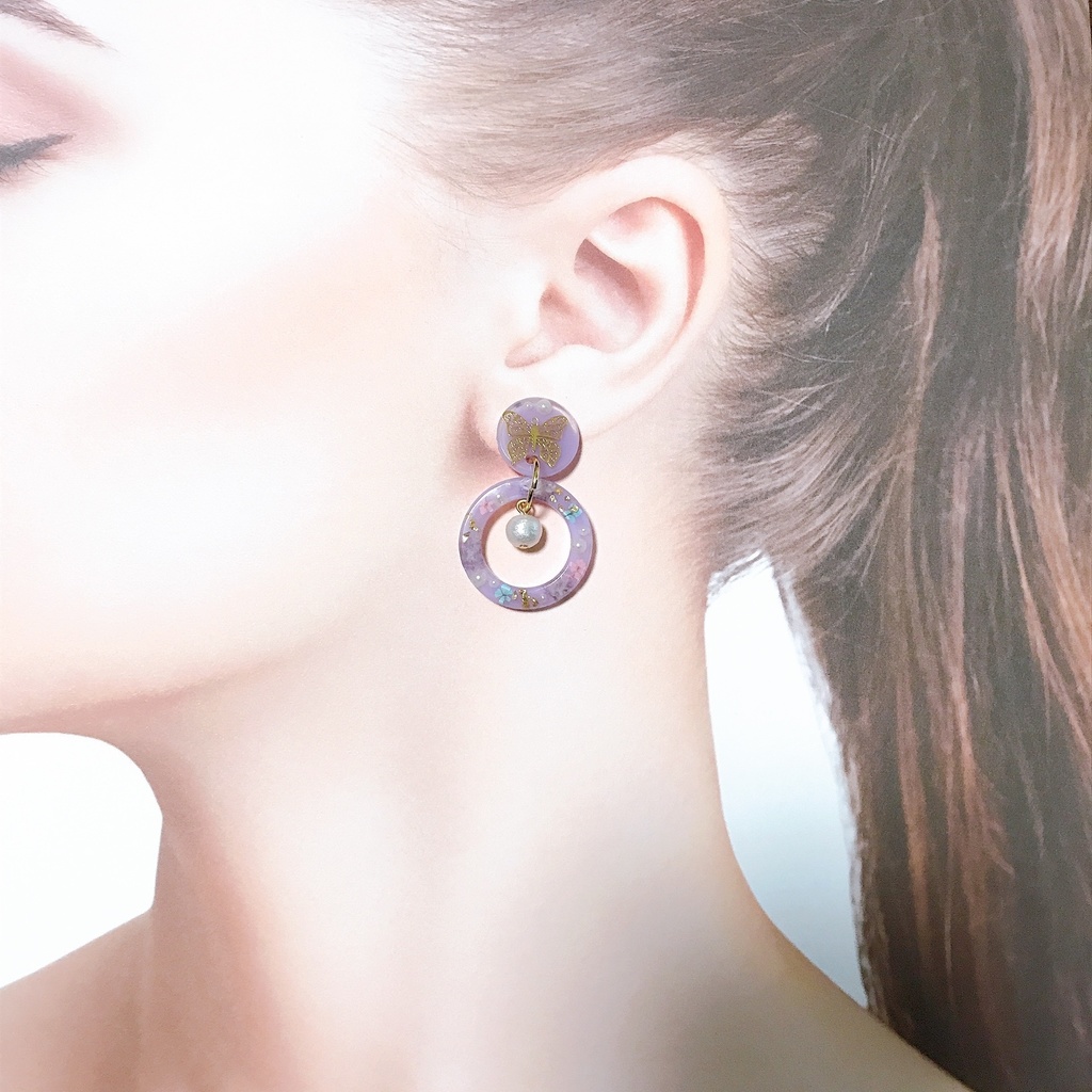 鬼滅の刃*蟲柱パステルピアス