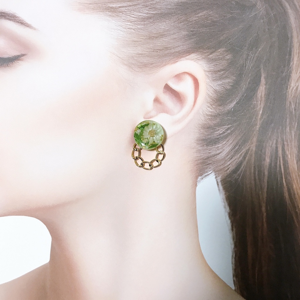 鬼滅の刃*風柱チェーンリングピアス