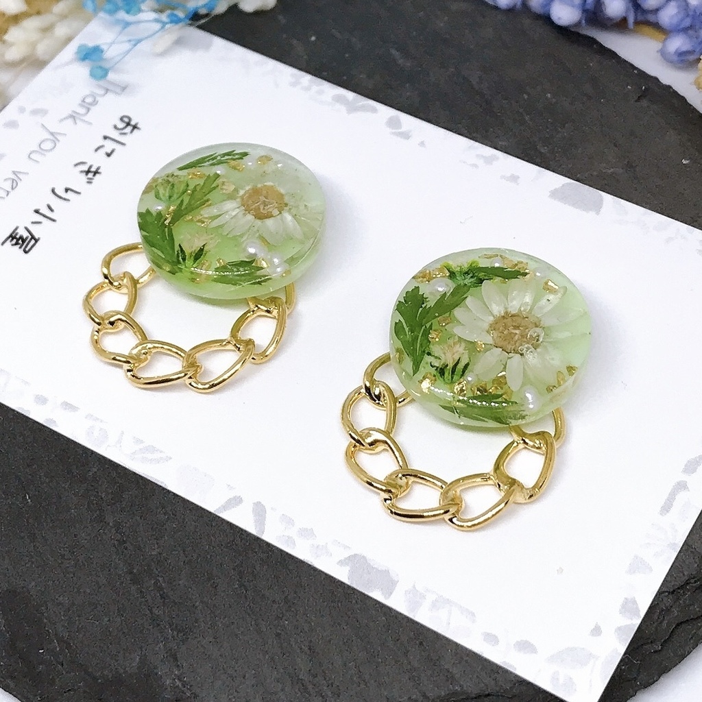 鬼滅の刃*風柱チェーンリングピアス