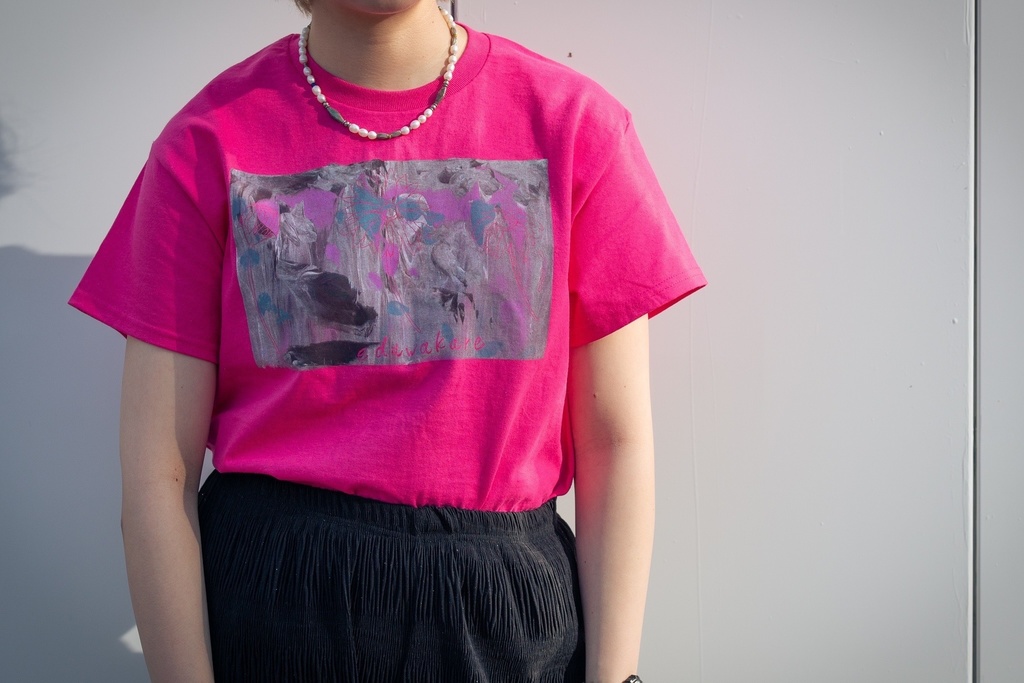 flowers T-shirt pink (Mサイズ)