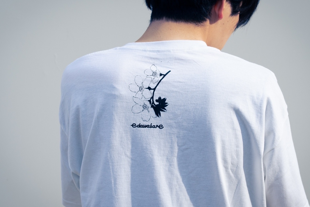 flowers T-shirt sky blue (Mサイズ)
