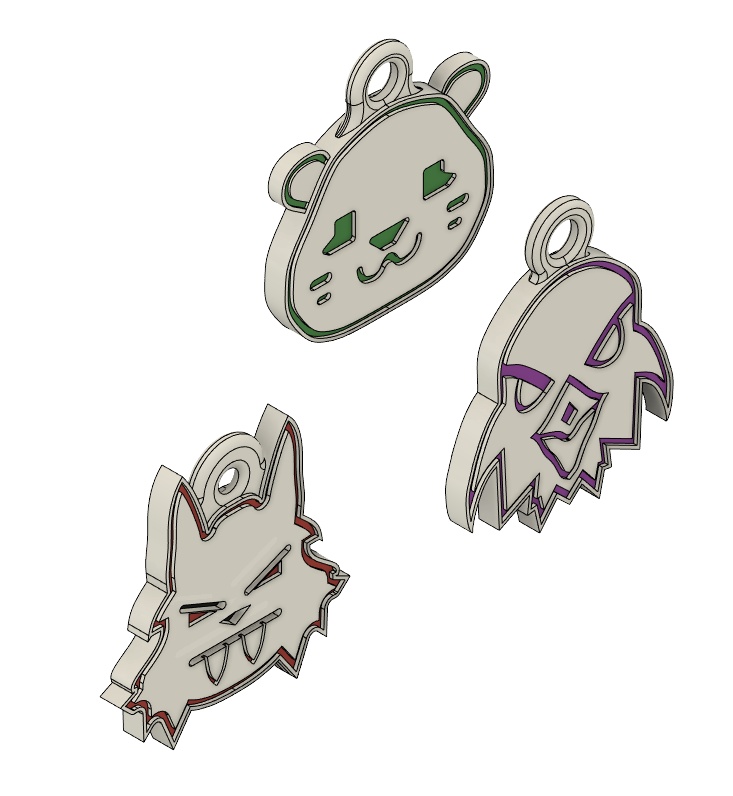 東方Project「動物霊キーホルダー」