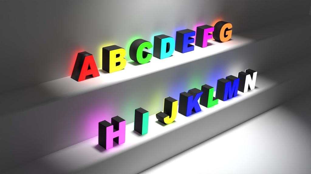 A~N アルファベットランプ