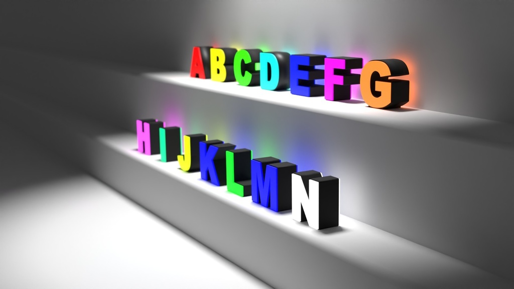 A~N アルファベットランプ