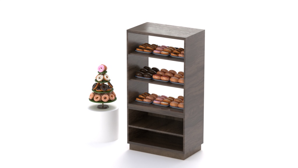 ドーナツとショーケース