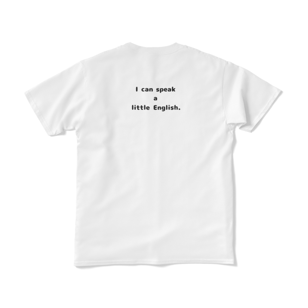 【英文】英語少し話せます(両面印刷)Tシャツ