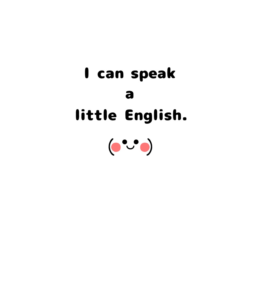 【英文】英語少し話せます(両面印刷)Tシャツ