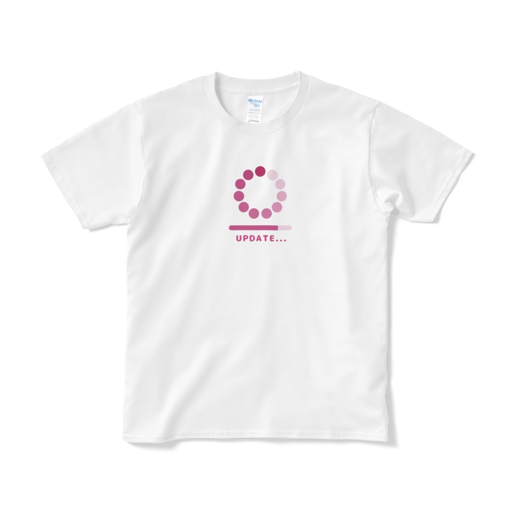 アップデート中ピンクTシャツ
