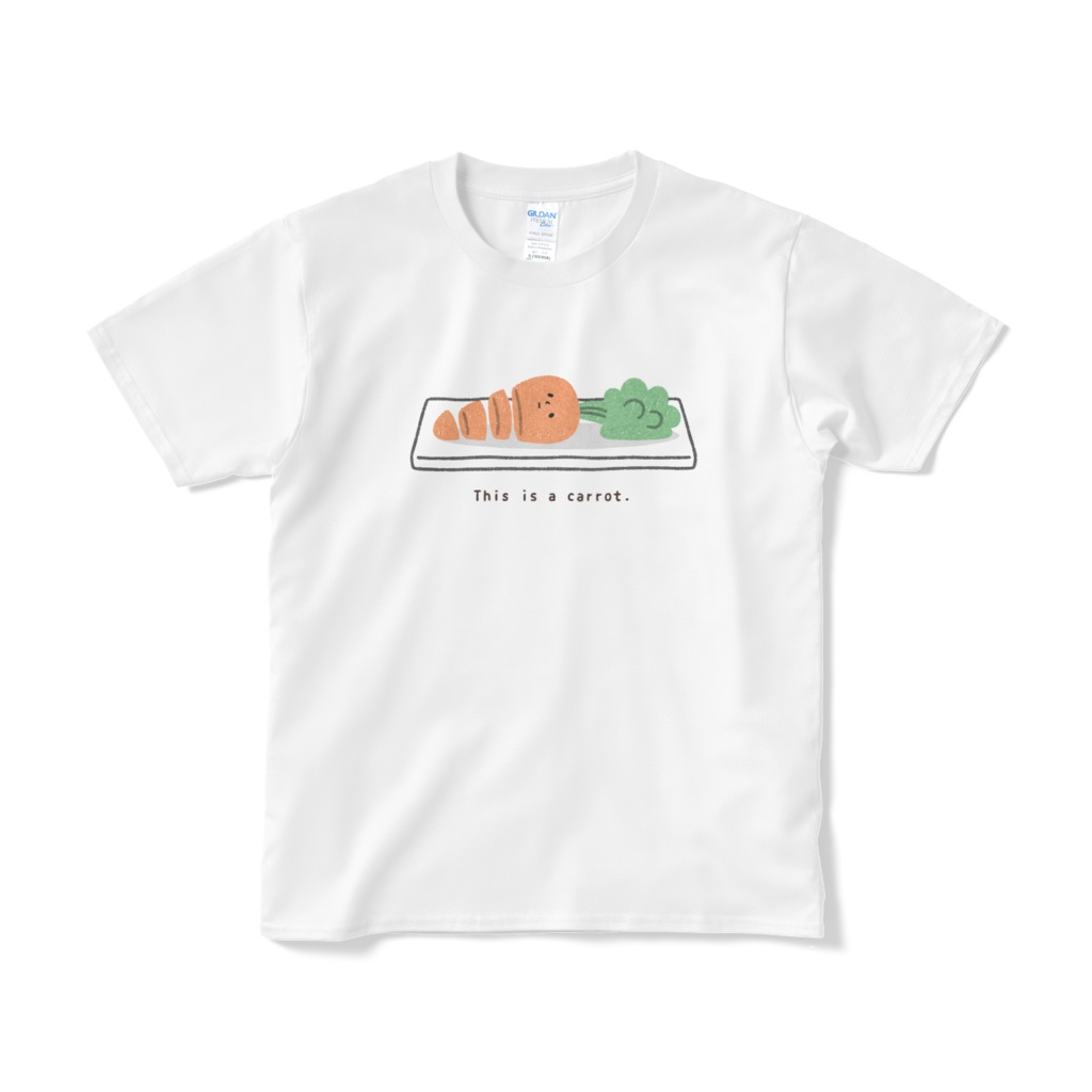 切られた人参（カラー）Tシャツ