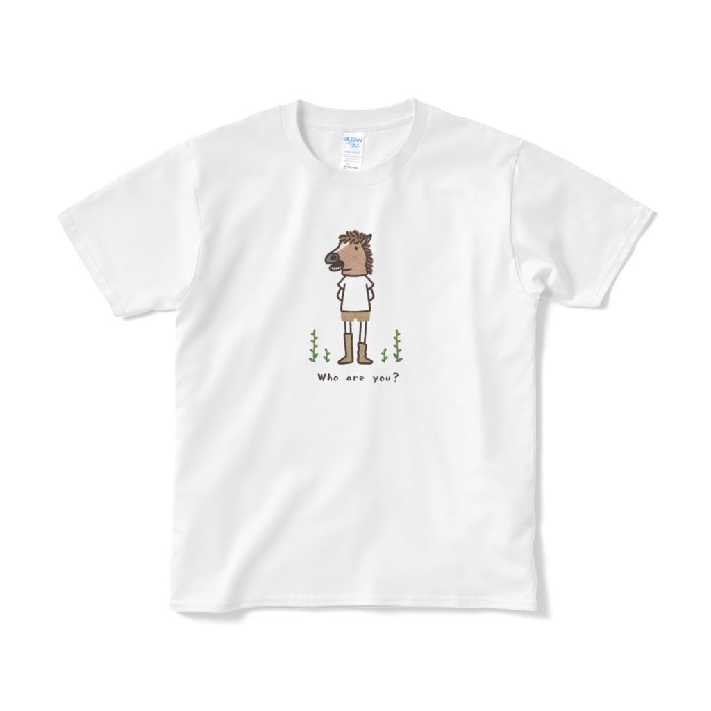 【Who Are You】馬 （文字あり）Tシャツ