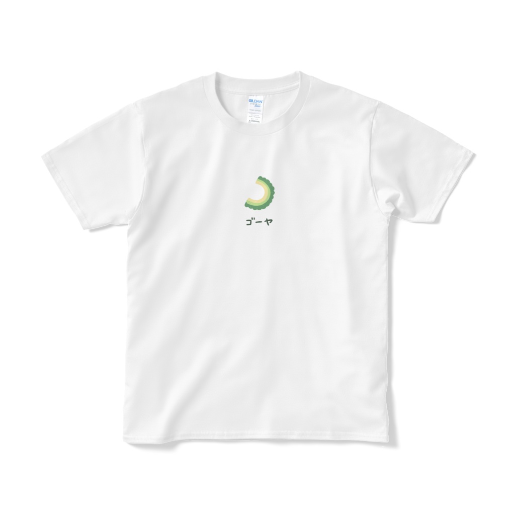 一切れのゴーヤ(文字あり)Tシャツ