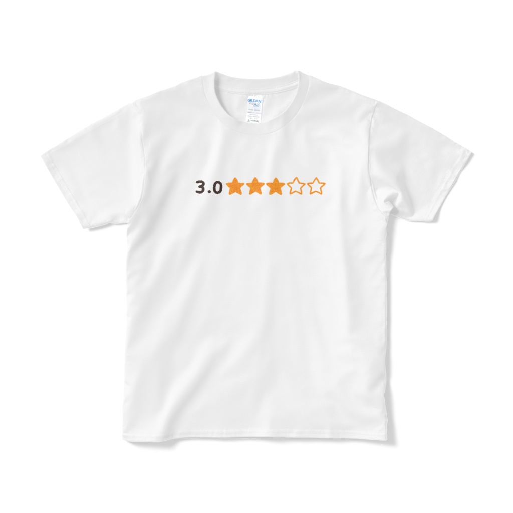 評価 星3Tシャツ