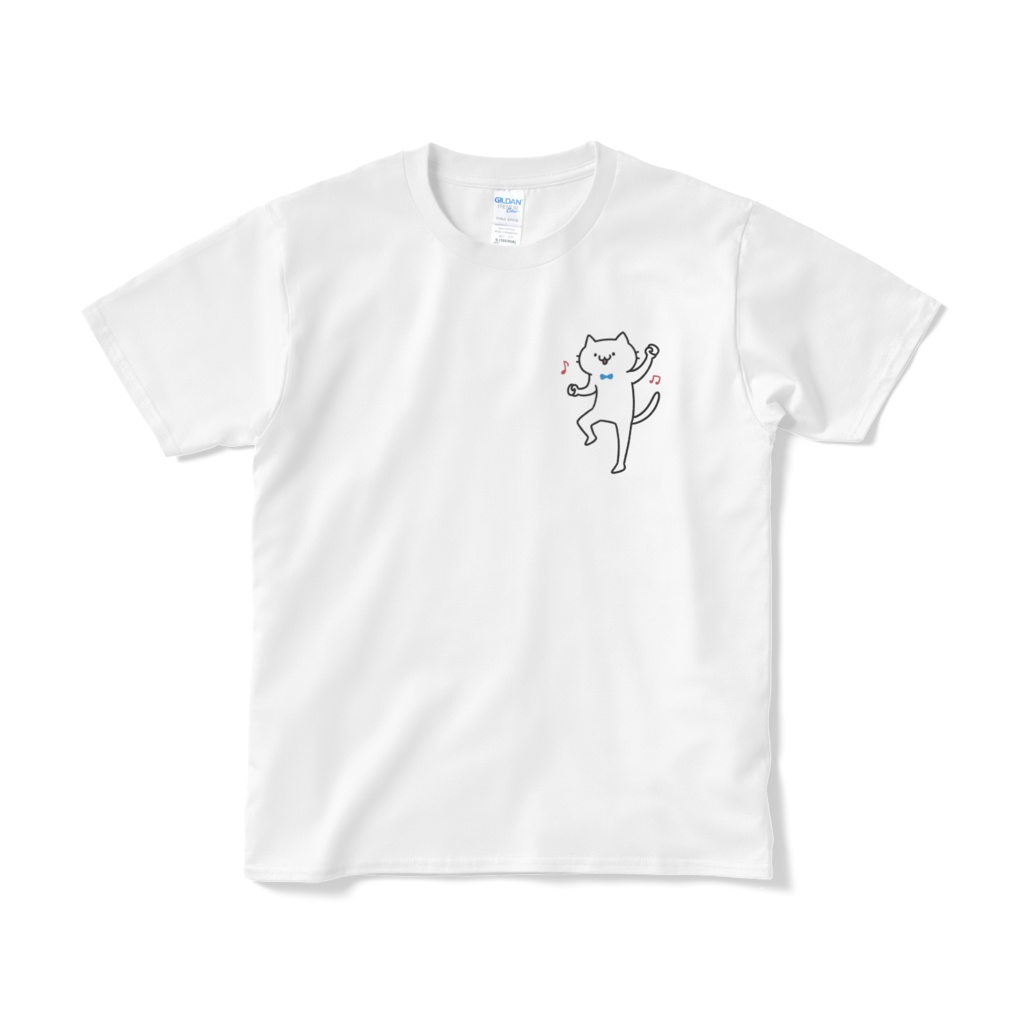 ダンシングねこ(小プリント/カラー)Tシャツ