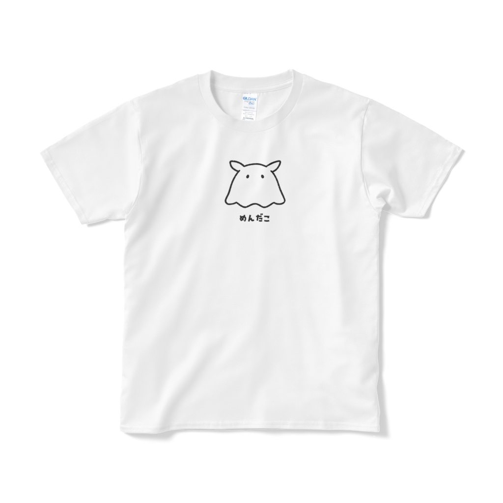 めんだこ(線画/文字あり)Tシャツ