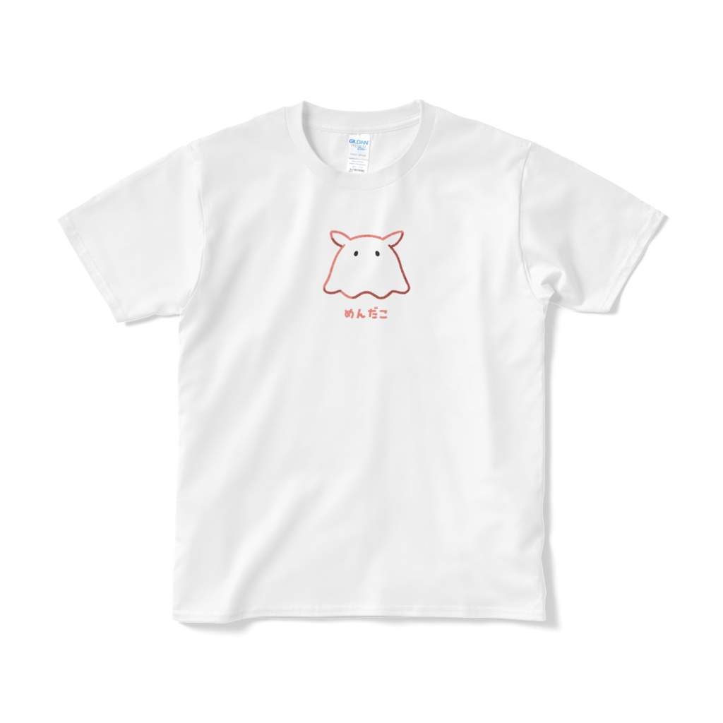 めんだこ(線画ピンク/文字あり)Tシャツ