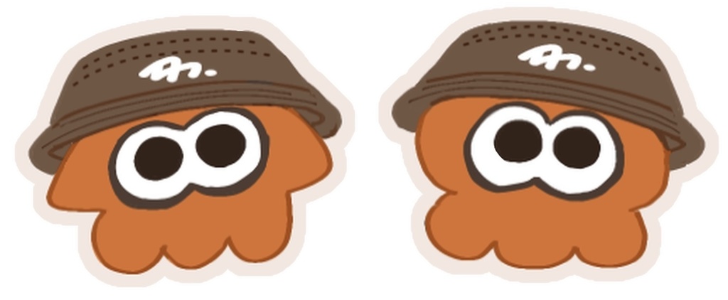 イカタコニコイチステッカー（オレンジ）