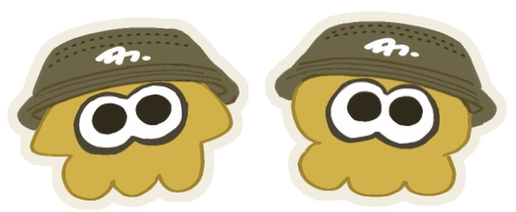 イカタコニコイチステッカー(イエロー)